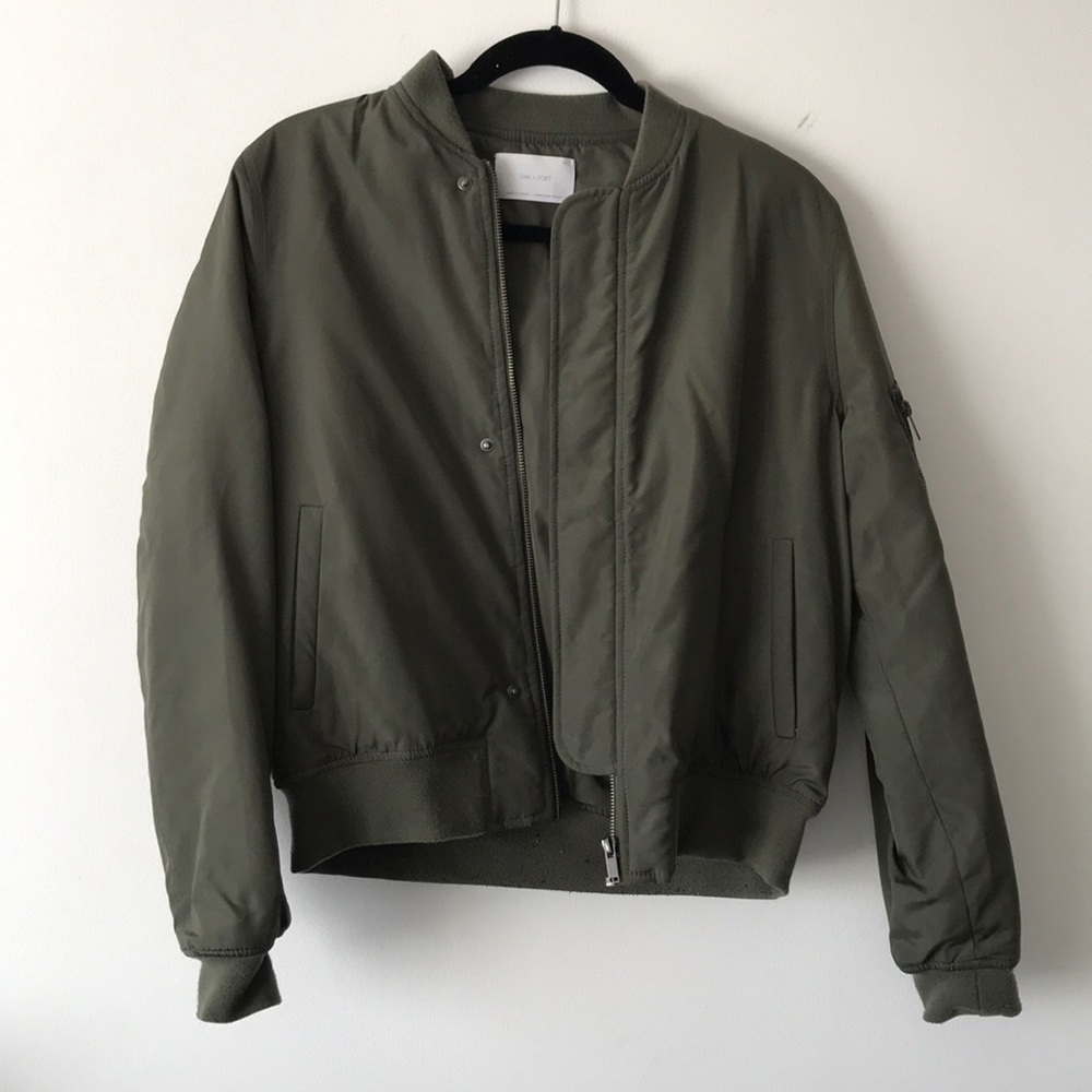 Green bomber jacket Oak + Fort